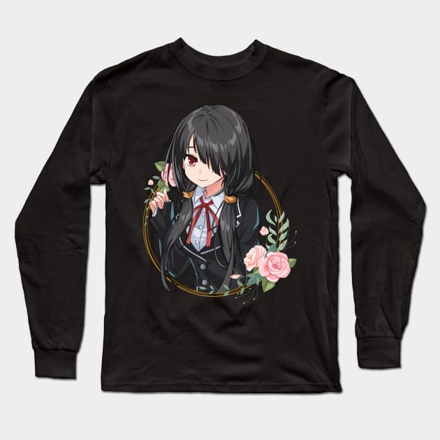 date a live -Kurumi Tokisaki Long Sleeve T-Shirt by Hala Art